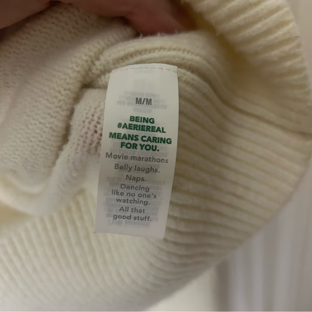 Aerie Cream Crew Neck Sweater - Picture 4 of 6